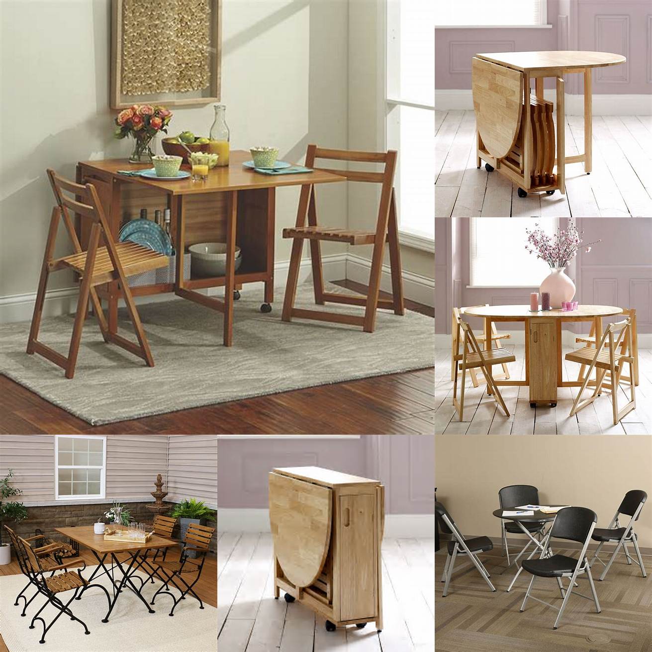 Folding table with chairs