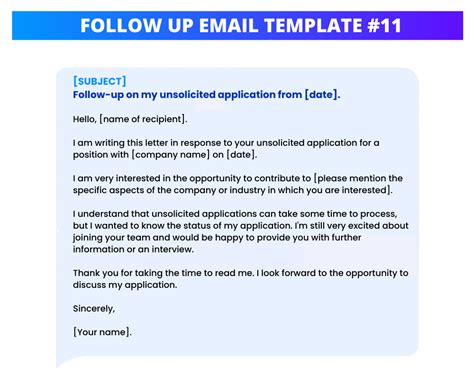 Follow Up Email Template