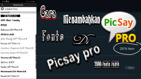Font Picsay Pro