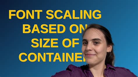 Font scaling based on size of container
