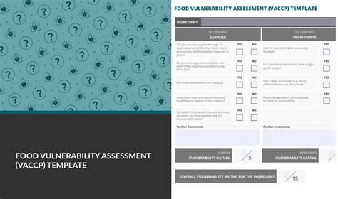 Food Fraud Vulnerability Assessment Template