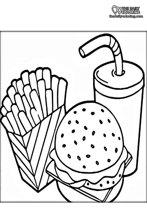 Food Printable Coloring Pages