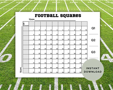 Football Board Printable