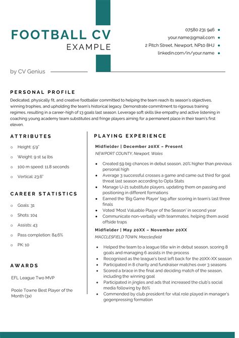Football Cv Template