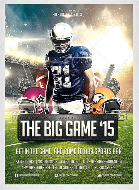 Football Game Flyer Template