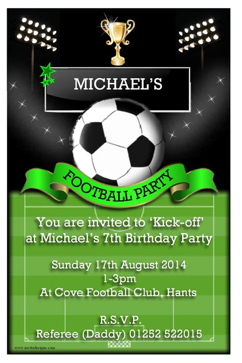 Football Invitations Templates Free