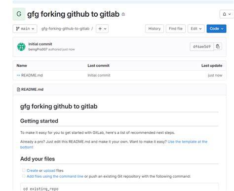 Forking Git repository from GitHub to GitLab
