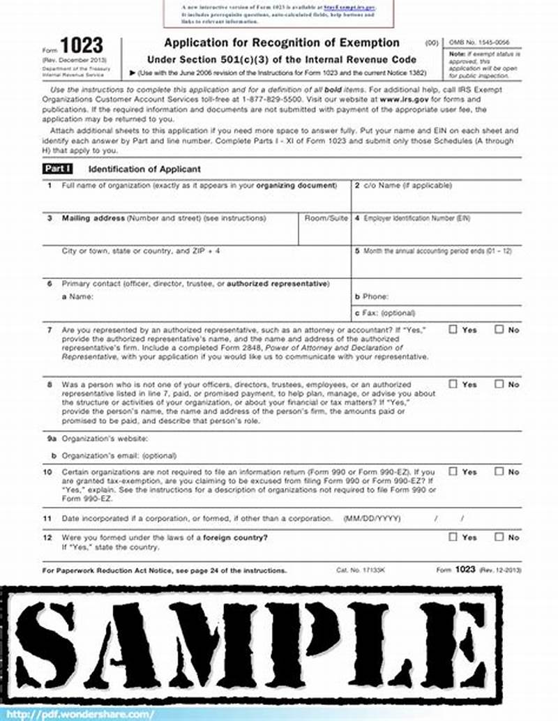 Form 1023 Example