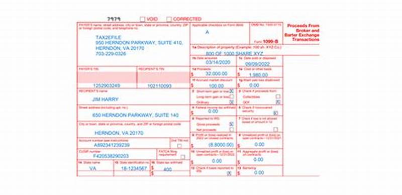 Form 1099 B Example