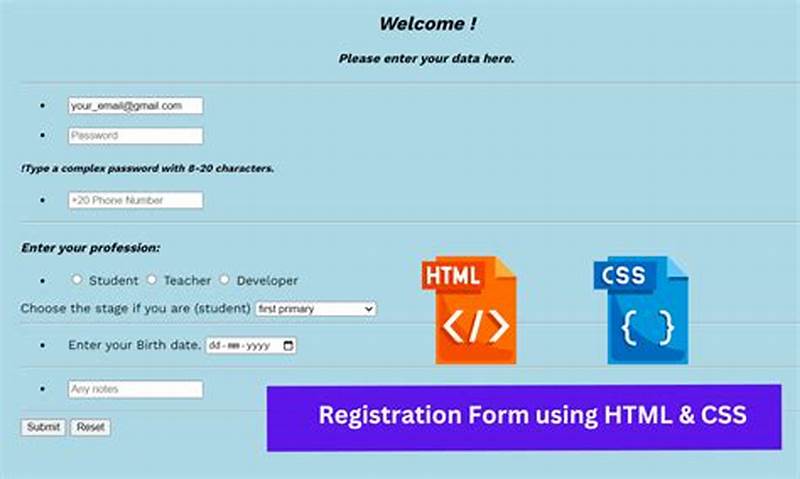 Form Code In Html And Css
