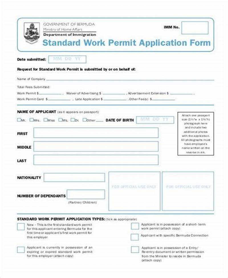 Form To Apply For Work Permit