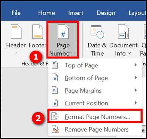 Format Page Number