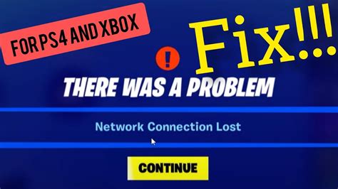 Fortnite Xbox network connection