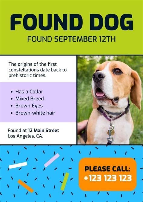 Found Dog Poster Template