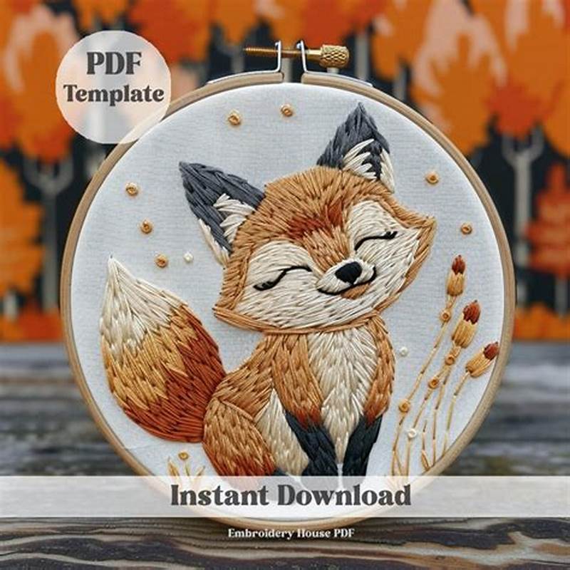 Fox Embroidery Pattern