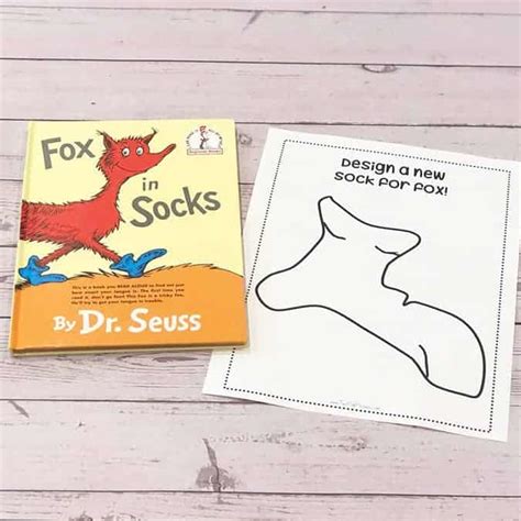 Fox In Socks Craft Template