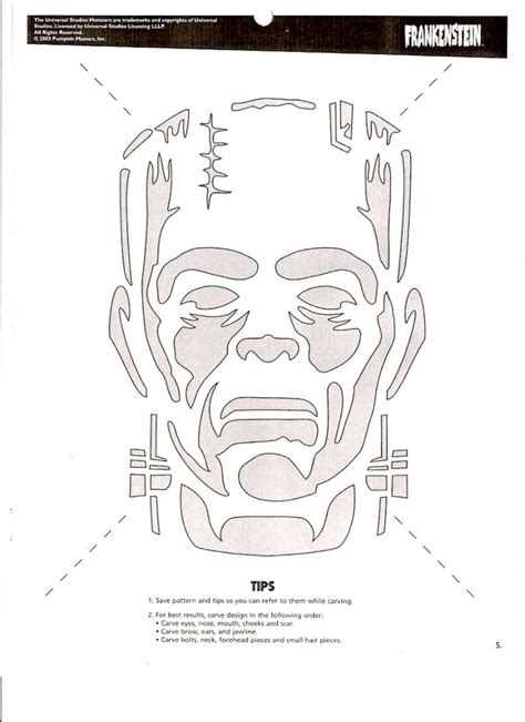Frankenstein Pumpkin Template