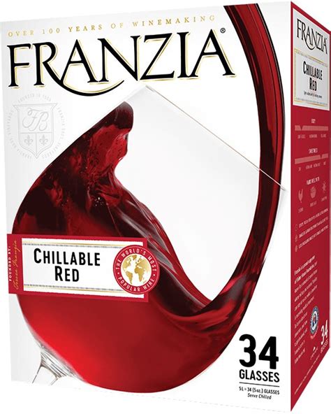 Franzia Alcohol Content Chart