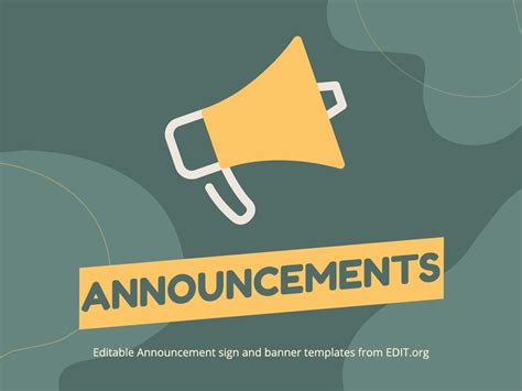 Free Announcement Templates