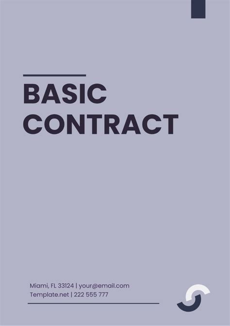 Free Basic Contract Template