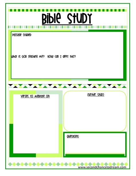 Free Bible Study Templates
