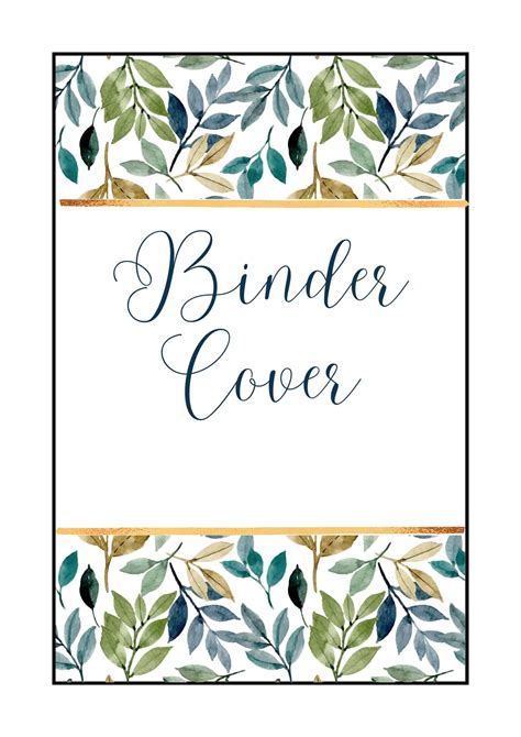 Free Binder Cover Template
