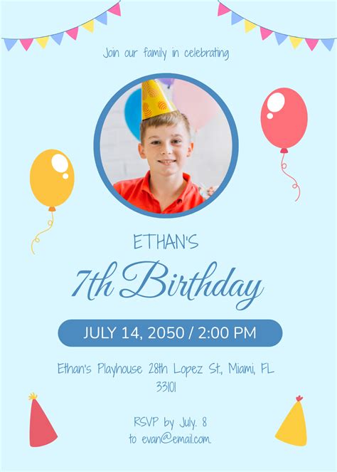 Free Birthday Invitation Template