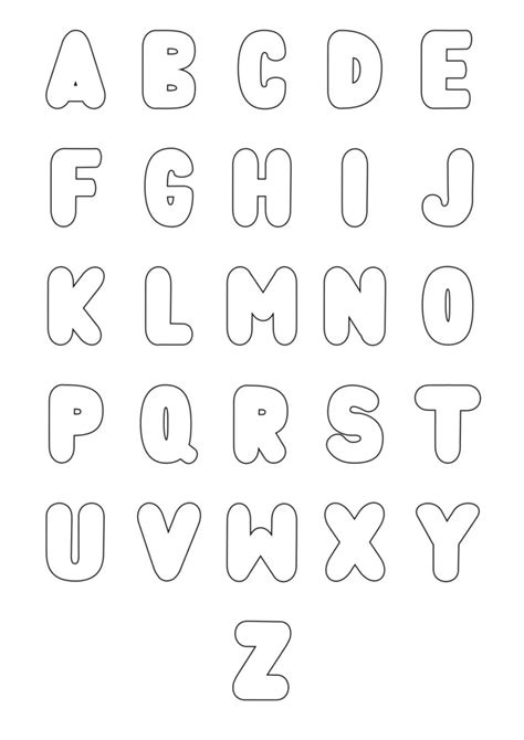 Free Bubble Letters Printable