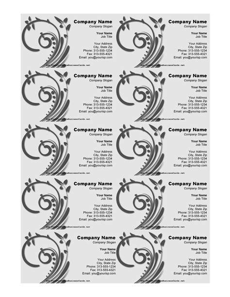 Free Business Cards Templates Printable