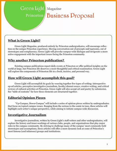 Free Business Proposal Template Word