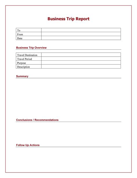 Free Business Report Template