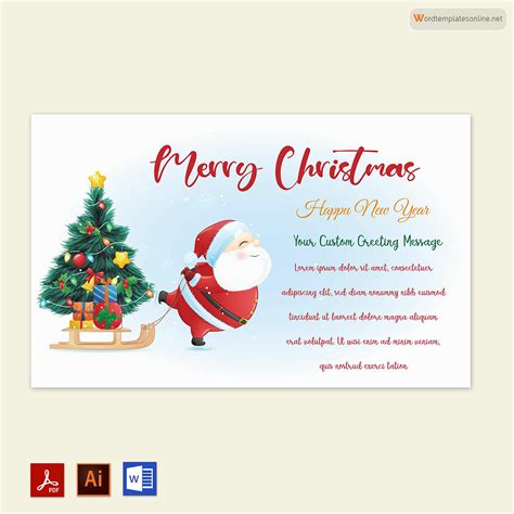 Free Christmas Card Templates Word