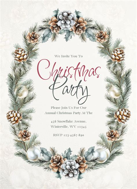 Free Christmas Invitation Templates