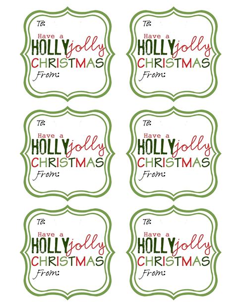 Free Christmas Tag Printables