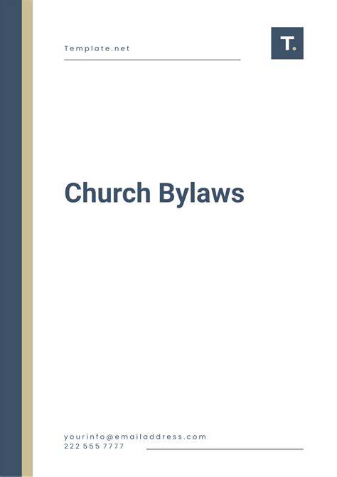 Free Church Bylaws Template