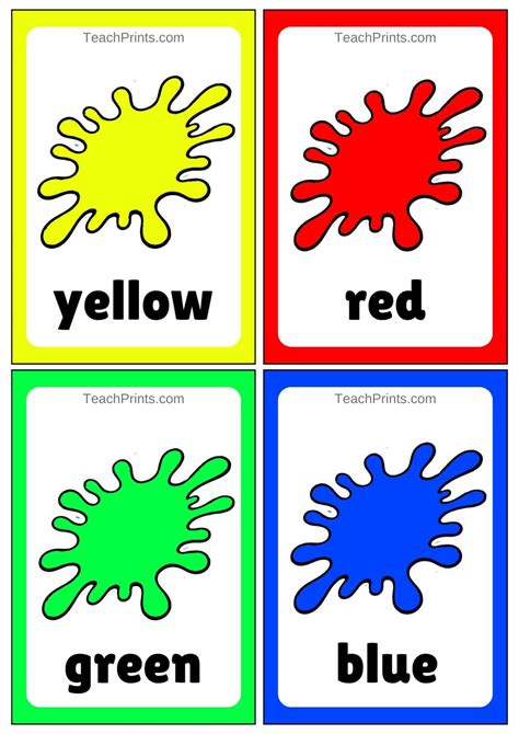 Free Color Flashcards Printable