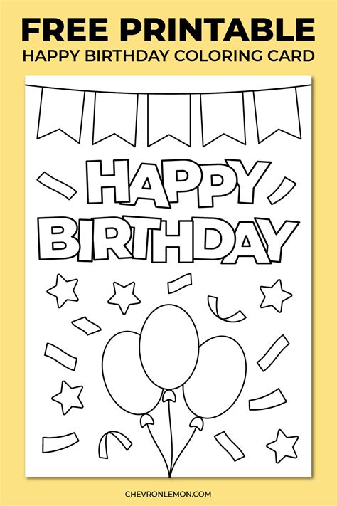 Free Colorable Printable Birthday Cards