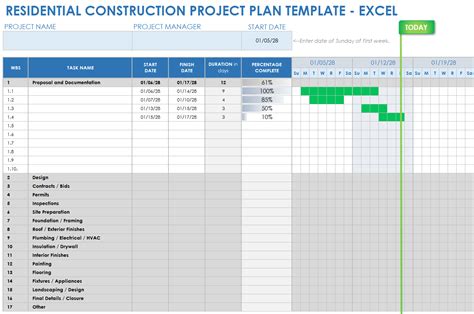 Free Construction Template Excel