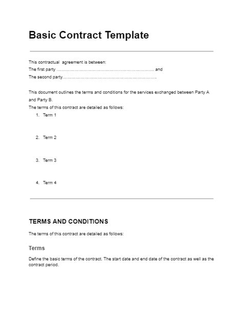 Free Contract Template Google Docs