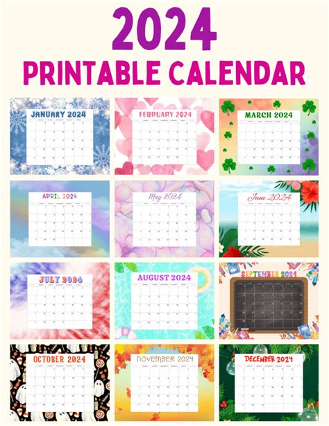 Free Cute Printable Calendar