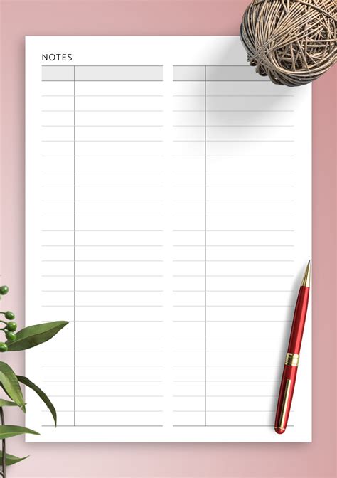 Free Download To Do List 2 Column Template