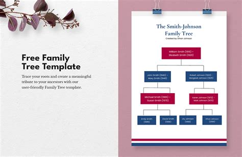 Free Editable Family Tree Template Word