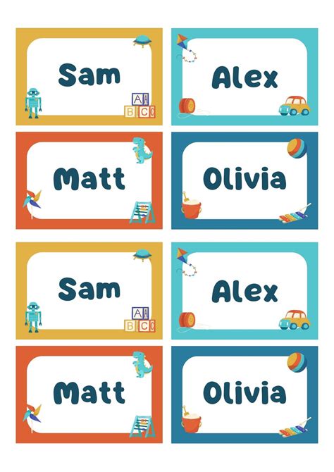 Free Editable Name Tags Printable
