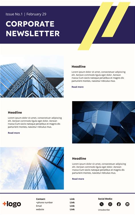 Free Editable Newsletter Templates Word