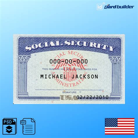Free Editable Social Security Card Template Word