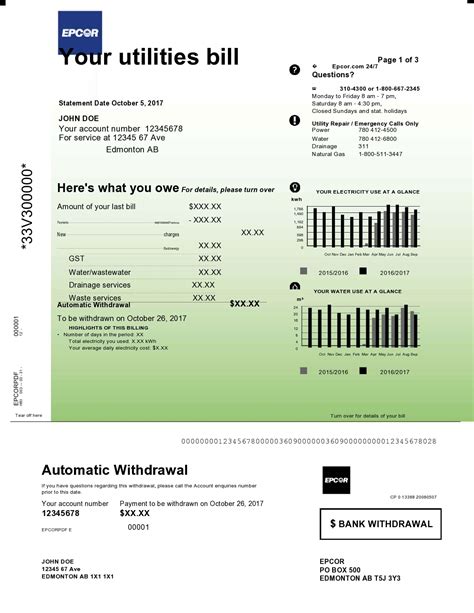 Free Editable Utility Bill Template Word