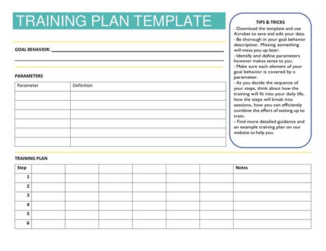 Free Employee Training Plan Template