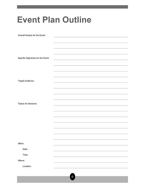 Free Event Planning Template