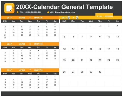 Free Excel Calendar Templates