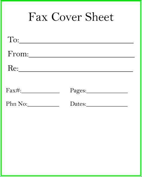 Free Fax Cover Sheet Template Open Office